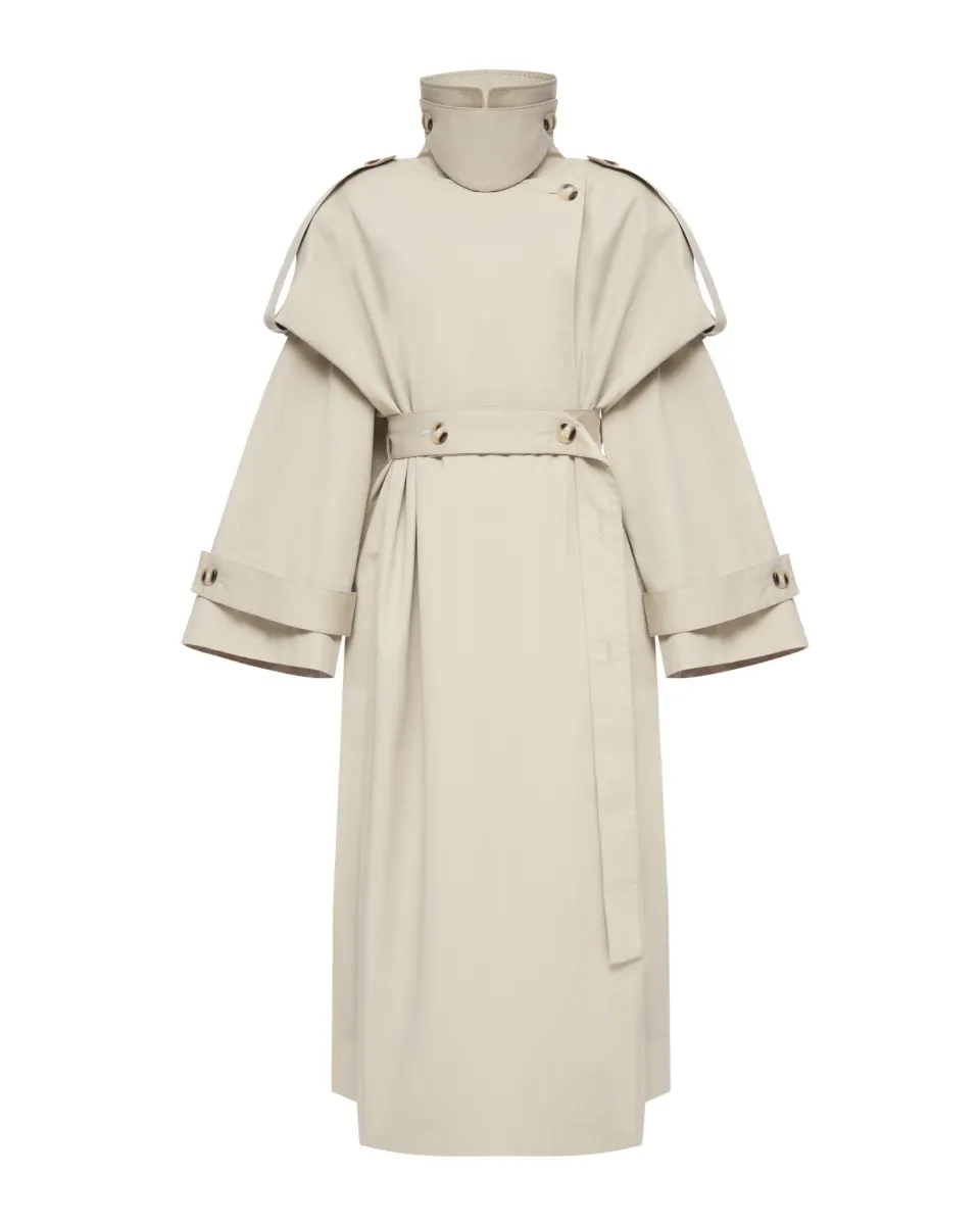Trench coat with cape