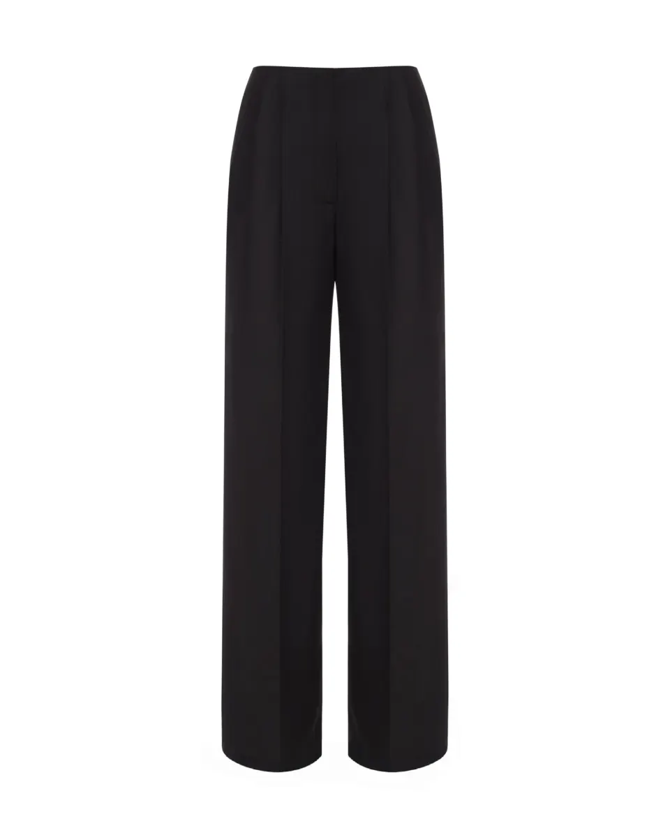 Straight-leg trousers with slits