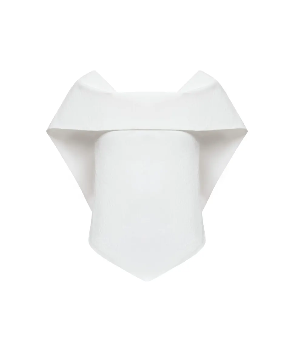 Origami-draped top