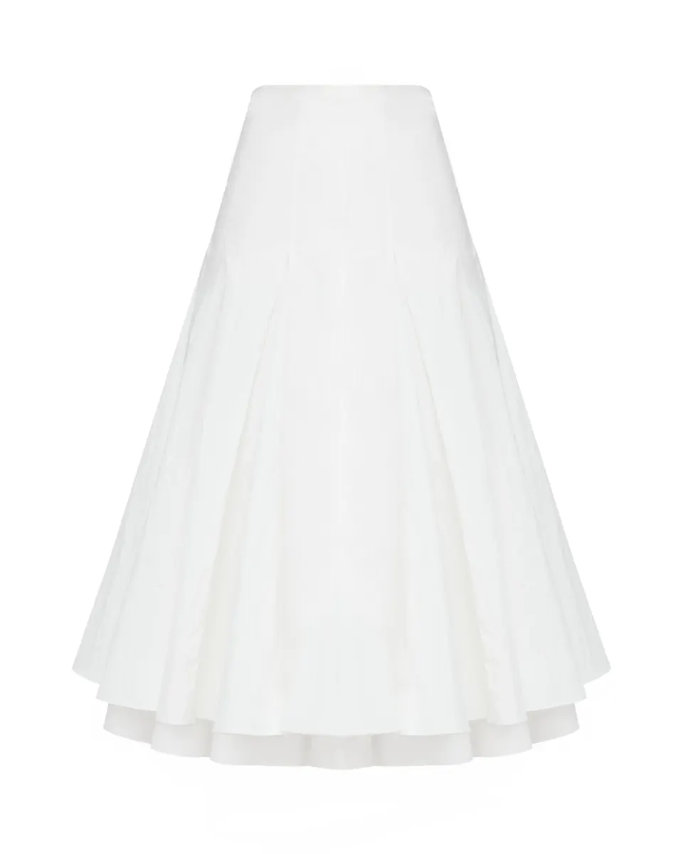 Flared panelled skirt