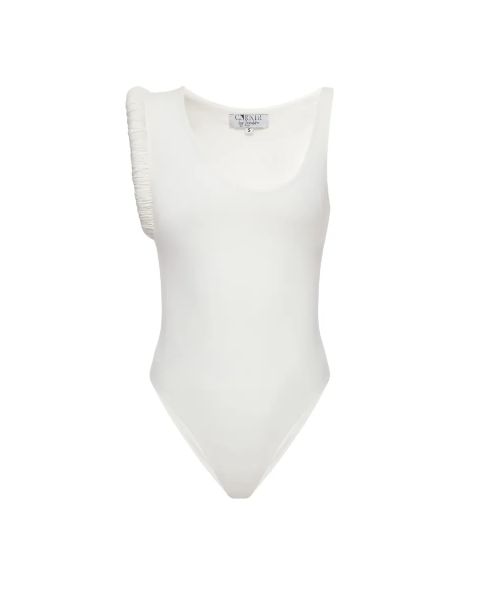 Asymmetric puff bodysuit