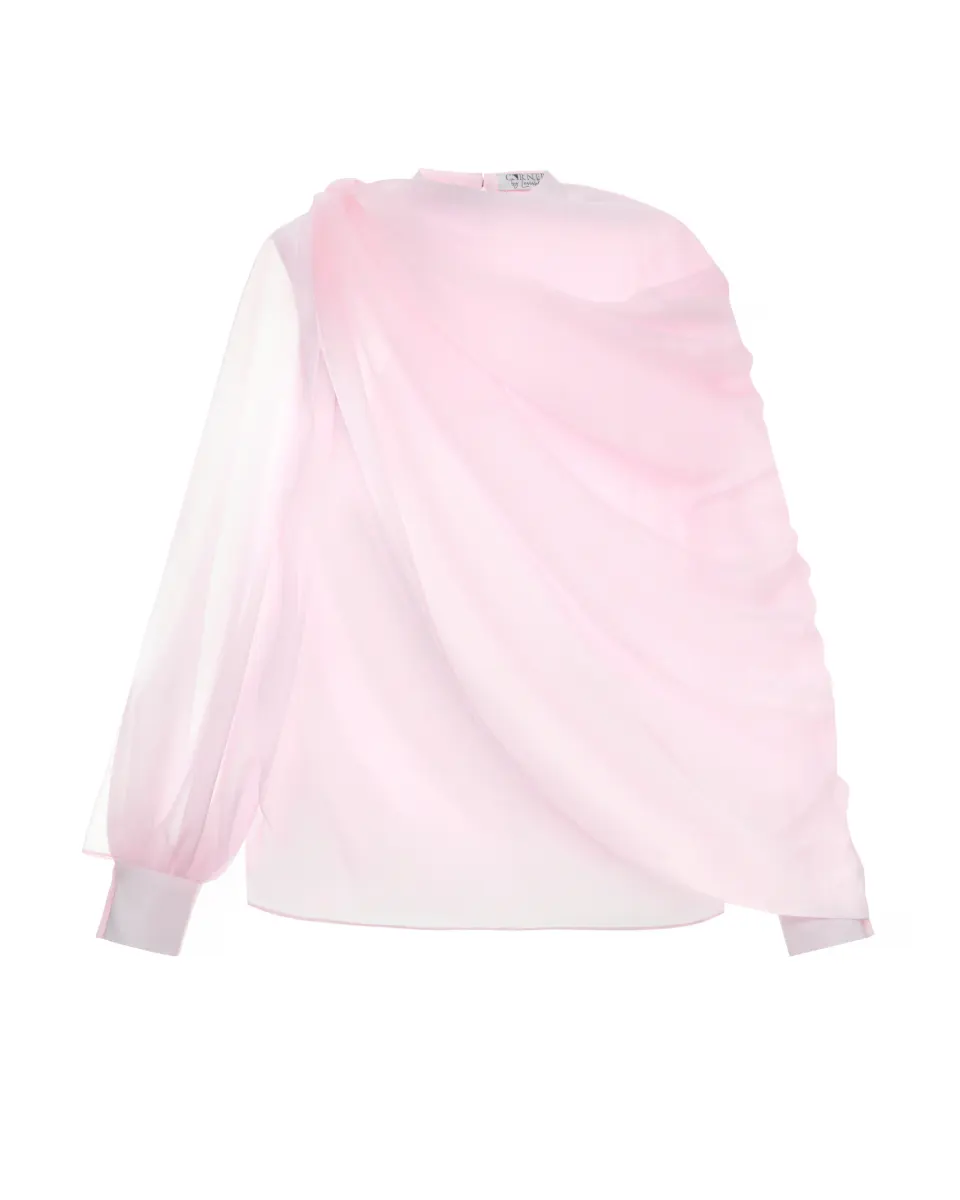 Blouse with draped detail