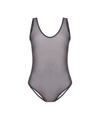Semi-transparent mesh bodysuit