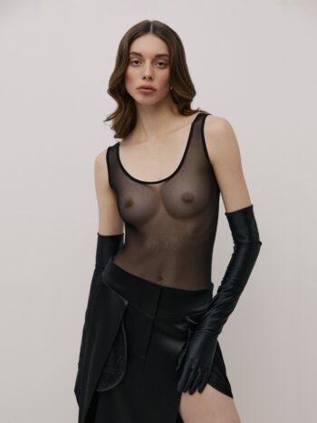 Semi-transparent mesh bodysuit 2