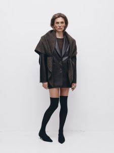 Жакет оверсайз зі знімною хусткою 2